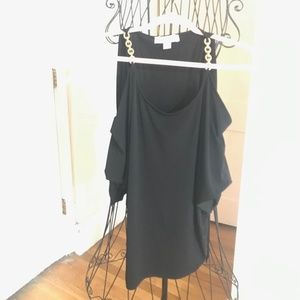 Micheal Kors black and gold chained top